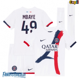 Paris Saint-Germain Ibrahim Mbaye #49 Echipament de Fotbal Replică 2025-26 Copii Deplasare (+ Șorturi)